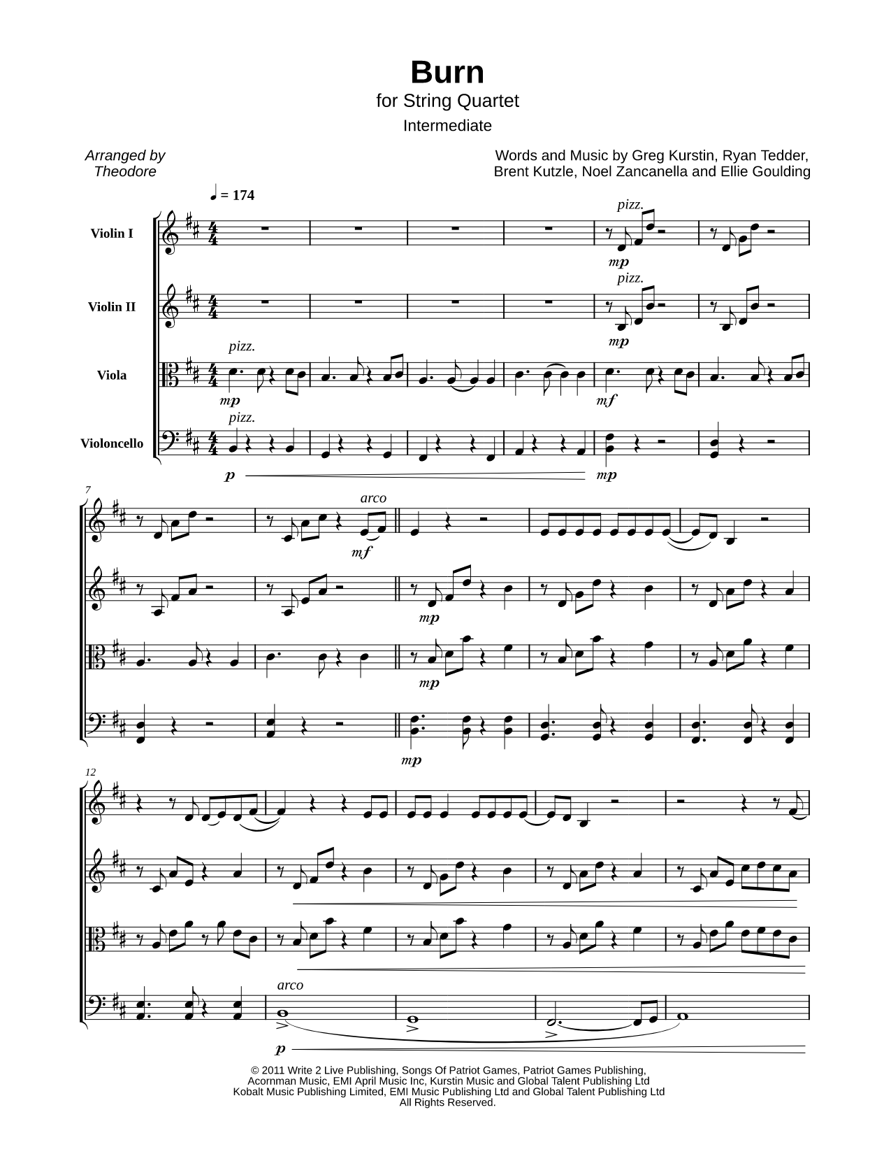 Burn - String Quartet