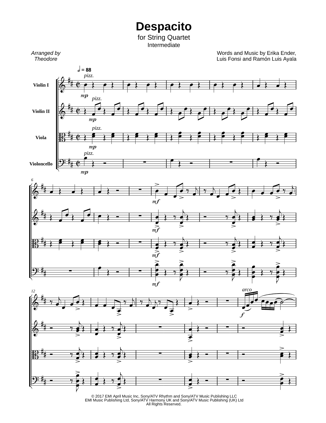 Despacito - String Quartet