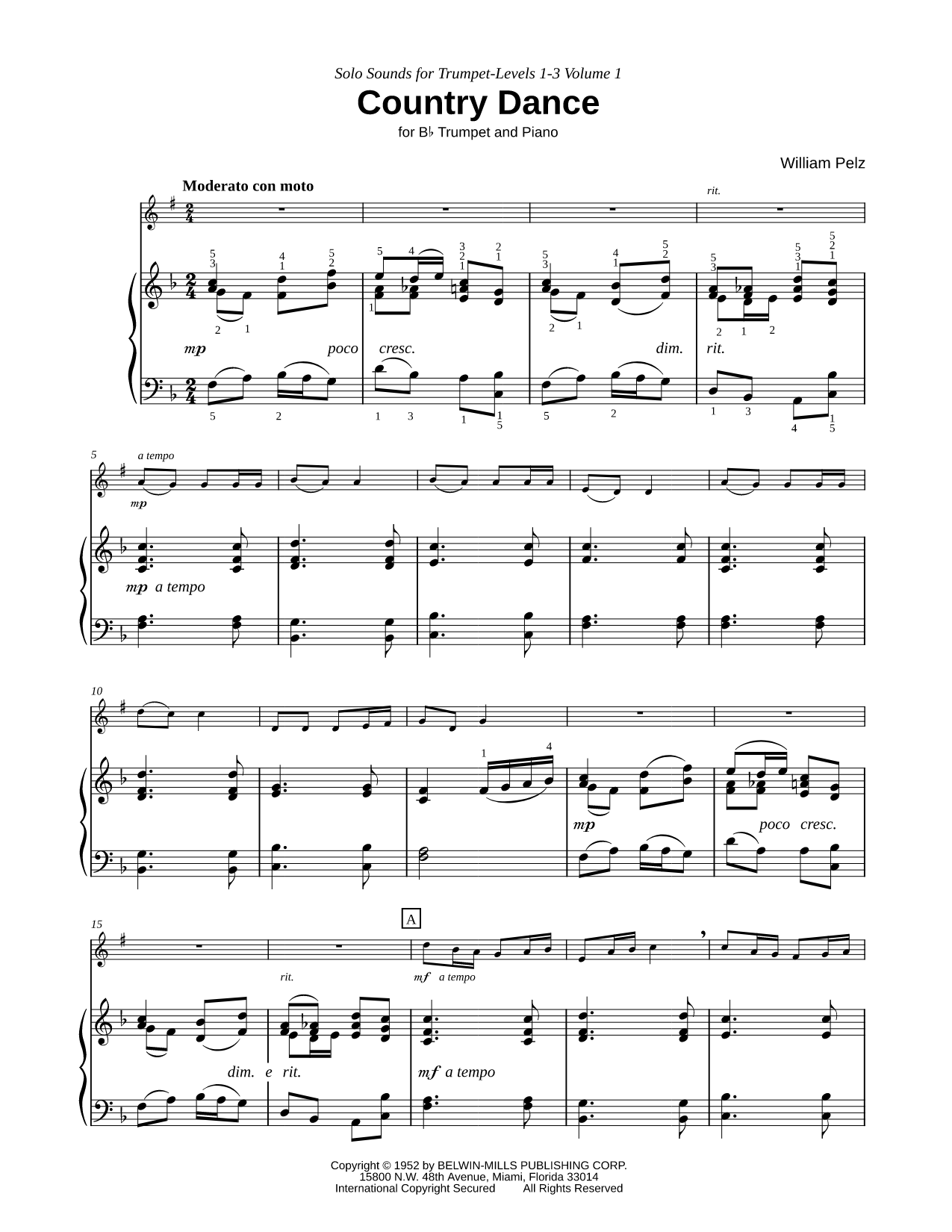 Country Dance - Trumpet & Piano