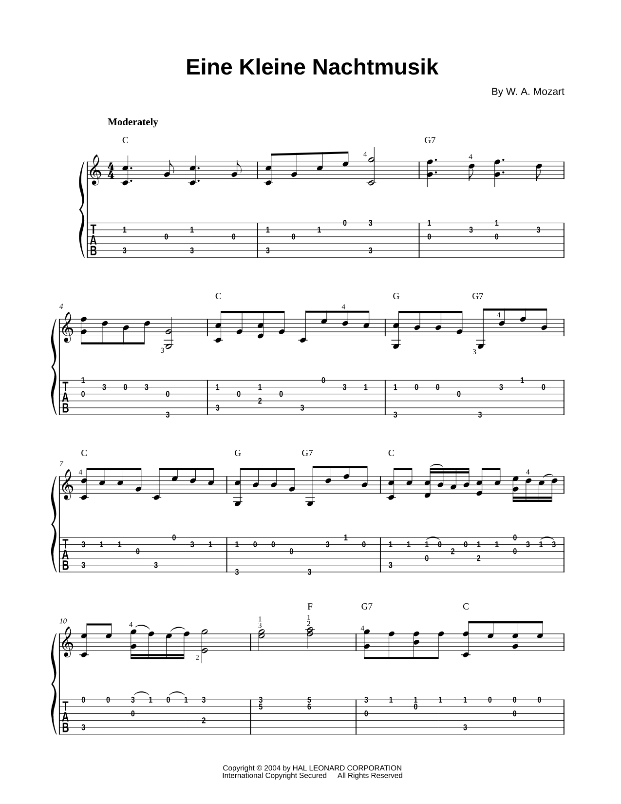 Eine Kleine Nachtmusik: I. Allegro [Main Theme]
