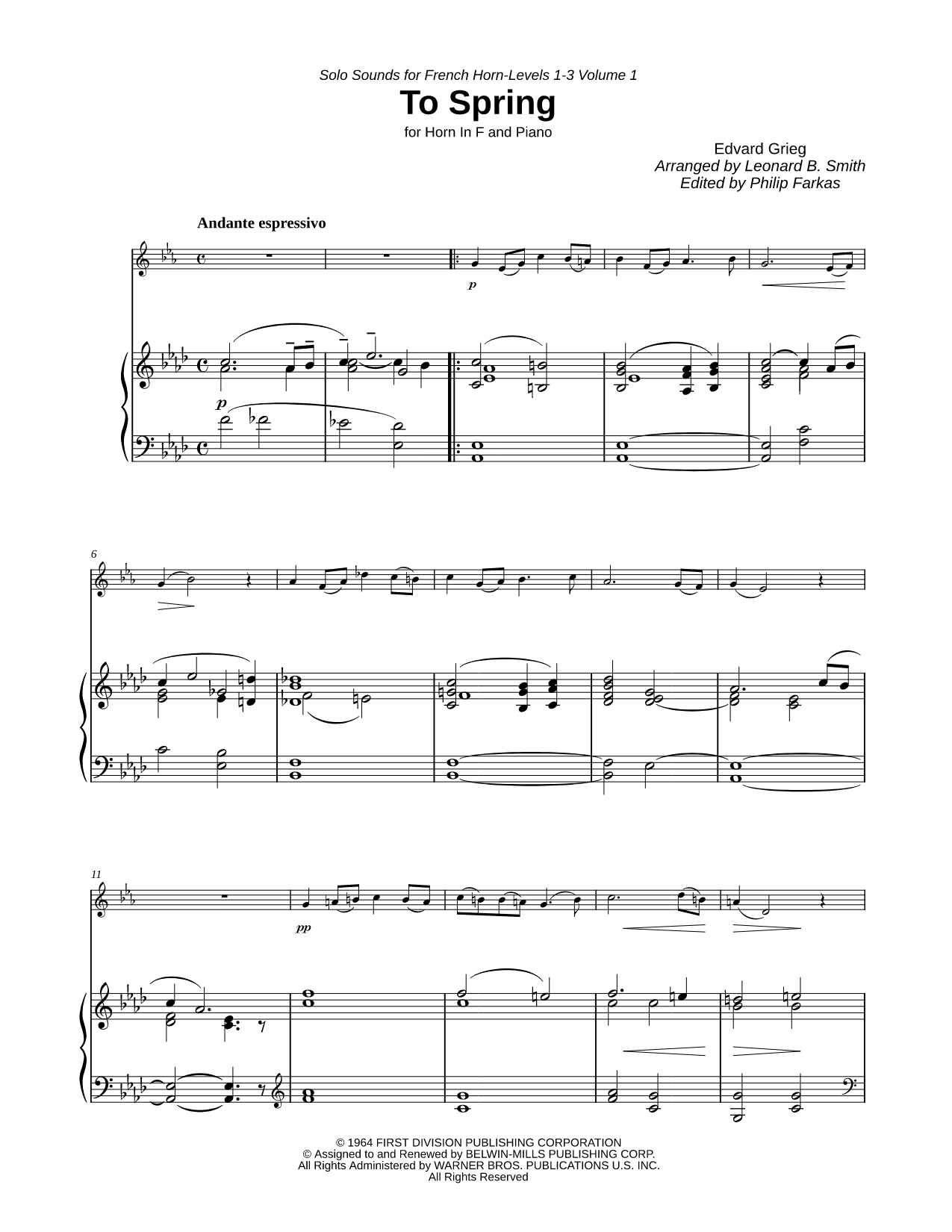To Spring - French Horn & Piano