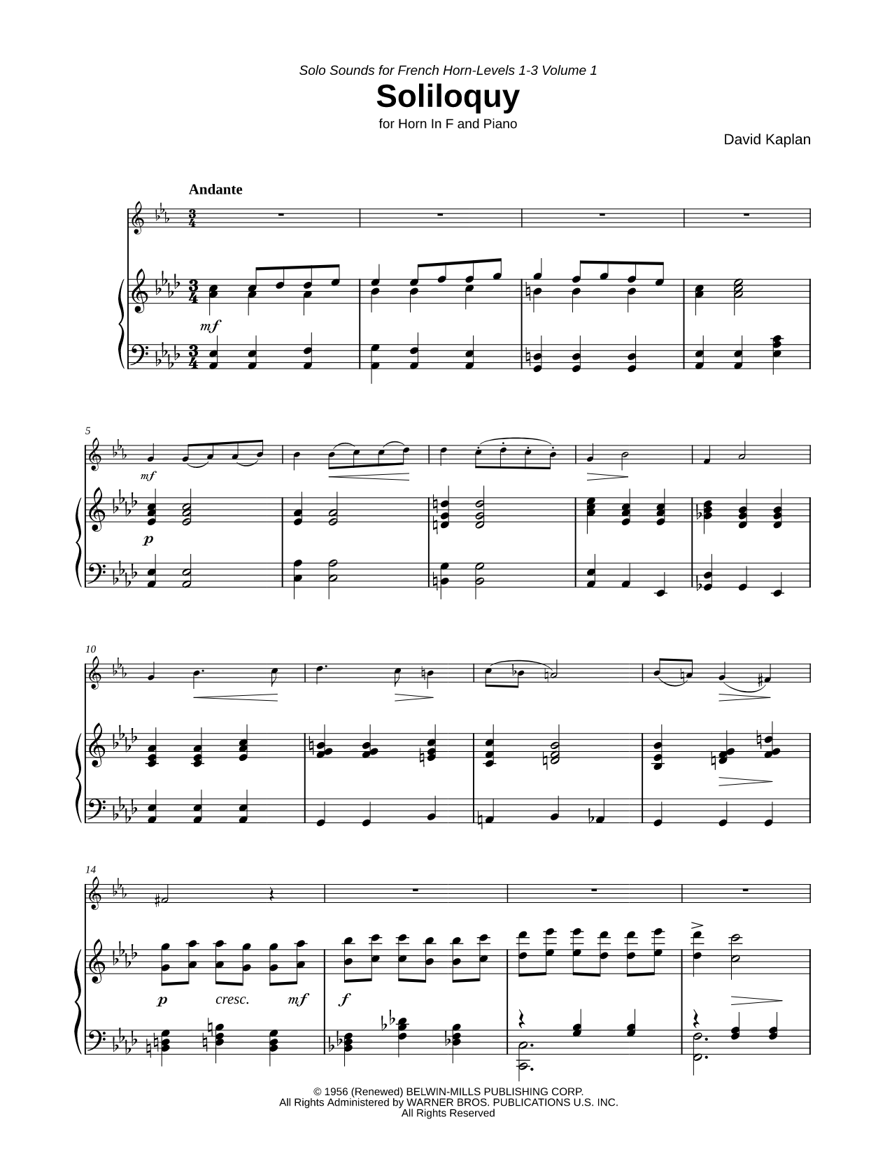 Soliloquy - French Horn & Piano