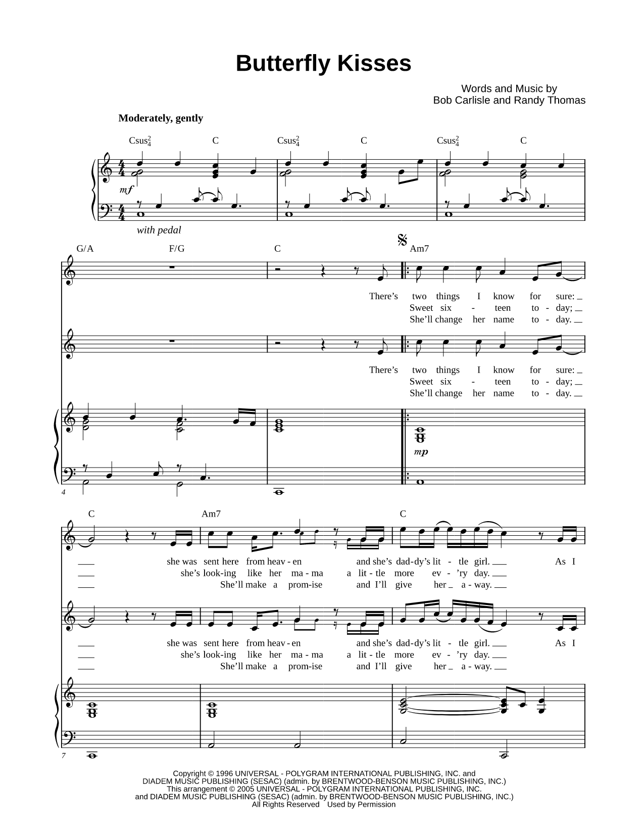 Butterfly Kisses [Vocal Duet]