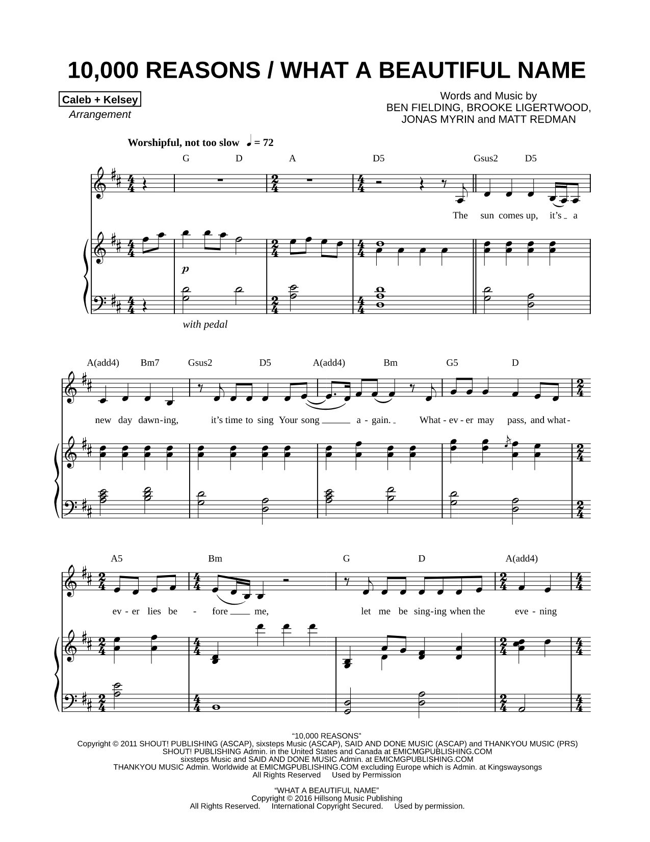 Worship Medley: 10,000 Reasons / What a Beautiful Name