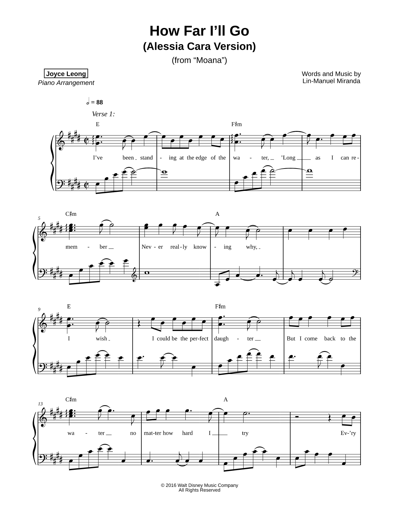 How Far I'll Go (Alessia Cara Version)