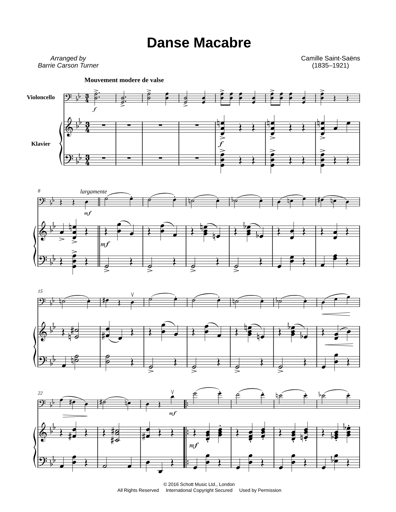 Danse Macabre [excerpt] - Cello & Piano