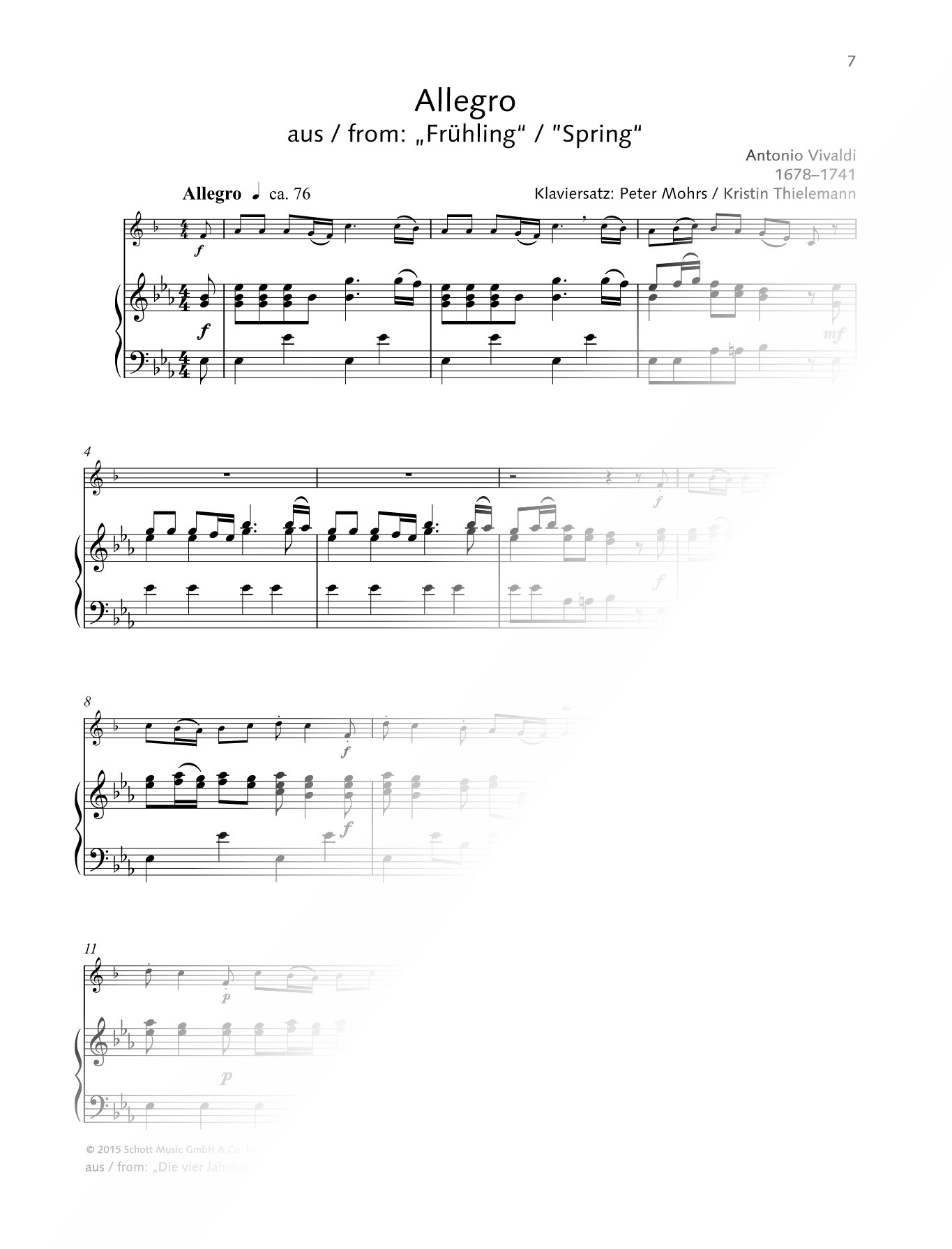 Spring from the Four Seasons - Allegro - Trumpet & Piano