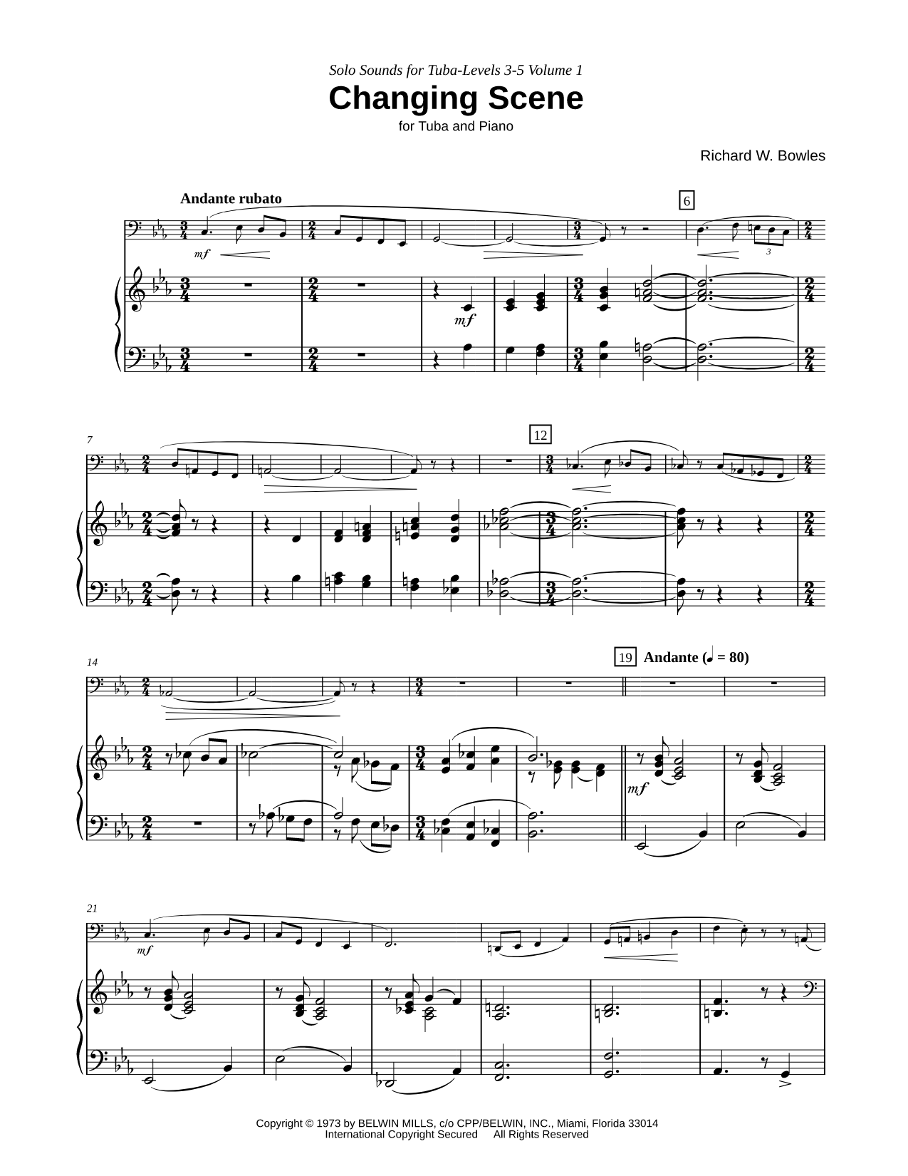 Changing Scene - Tuba & Piano
