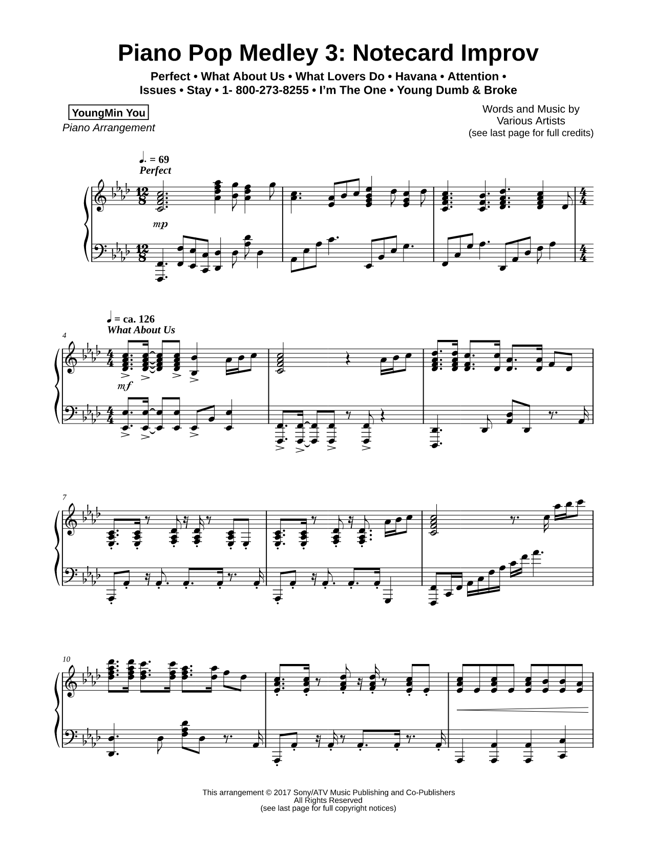 Piano Pop Medley 3: Notecard Improv