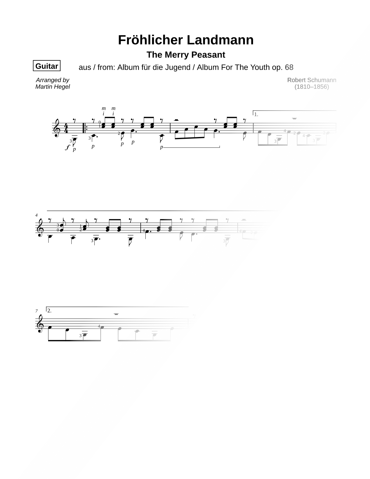 Album for the Young, Op. 68, No. 10 - The Merry Peasant [Main Theme]