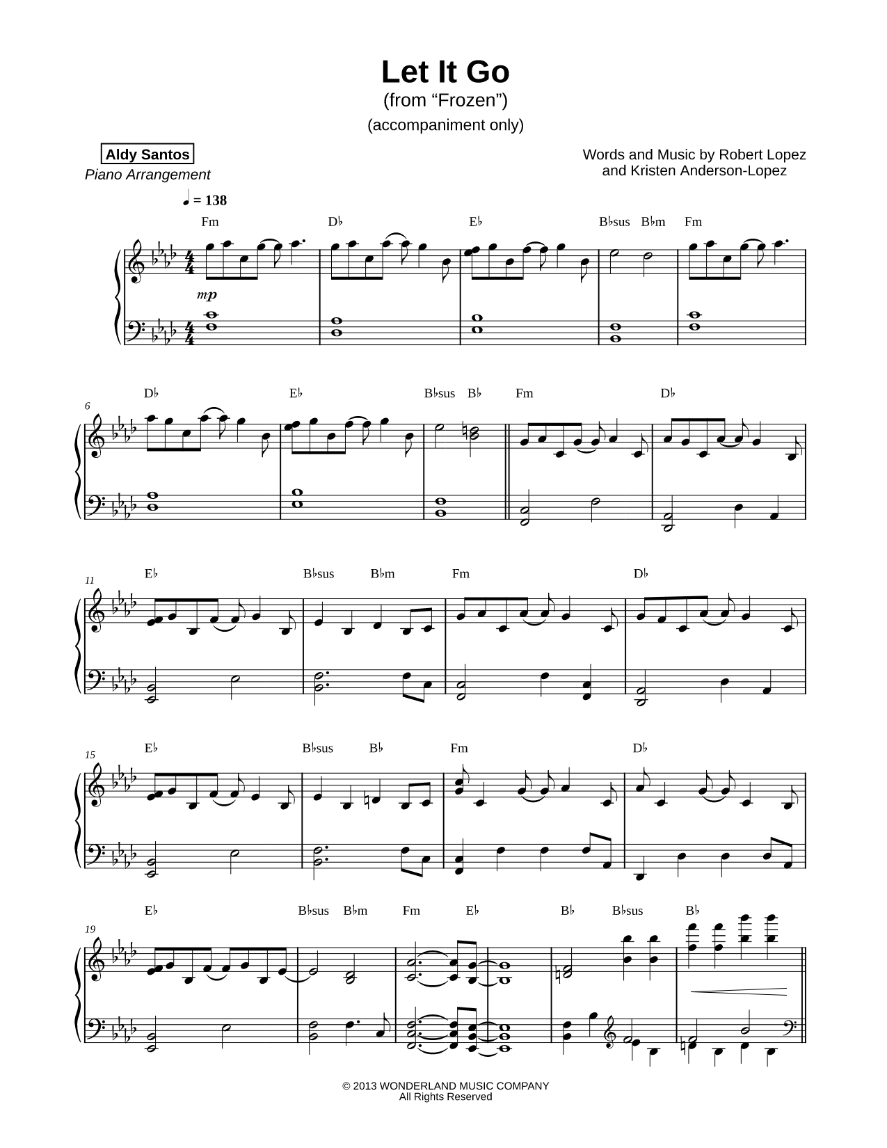 Let It Go [Accompaniment Only]