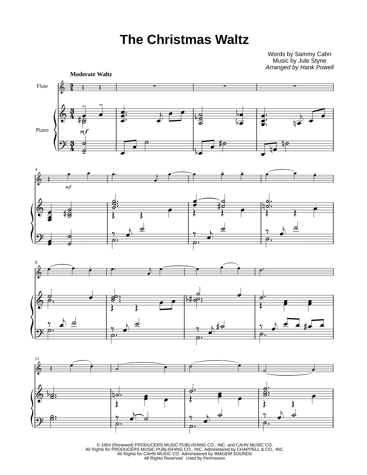 The Christmas Waltz - Flute & Piano