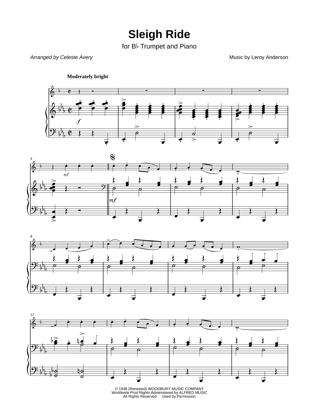 Sleigh Ride - Trumpet & Piano