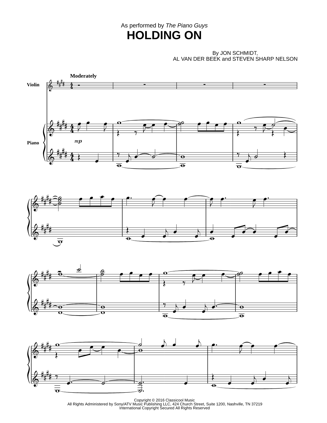 Holding On - Violin & Piano