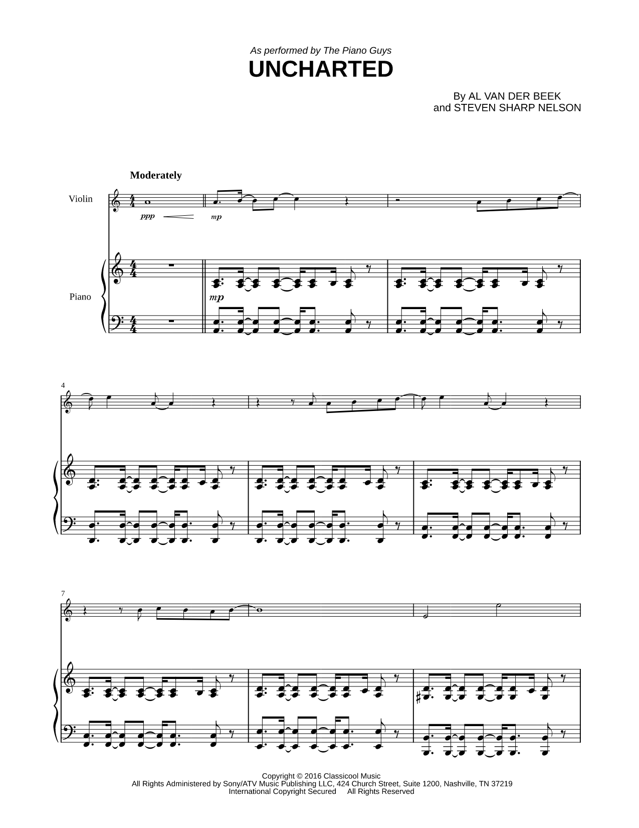 Uncharted - Violin & Piano