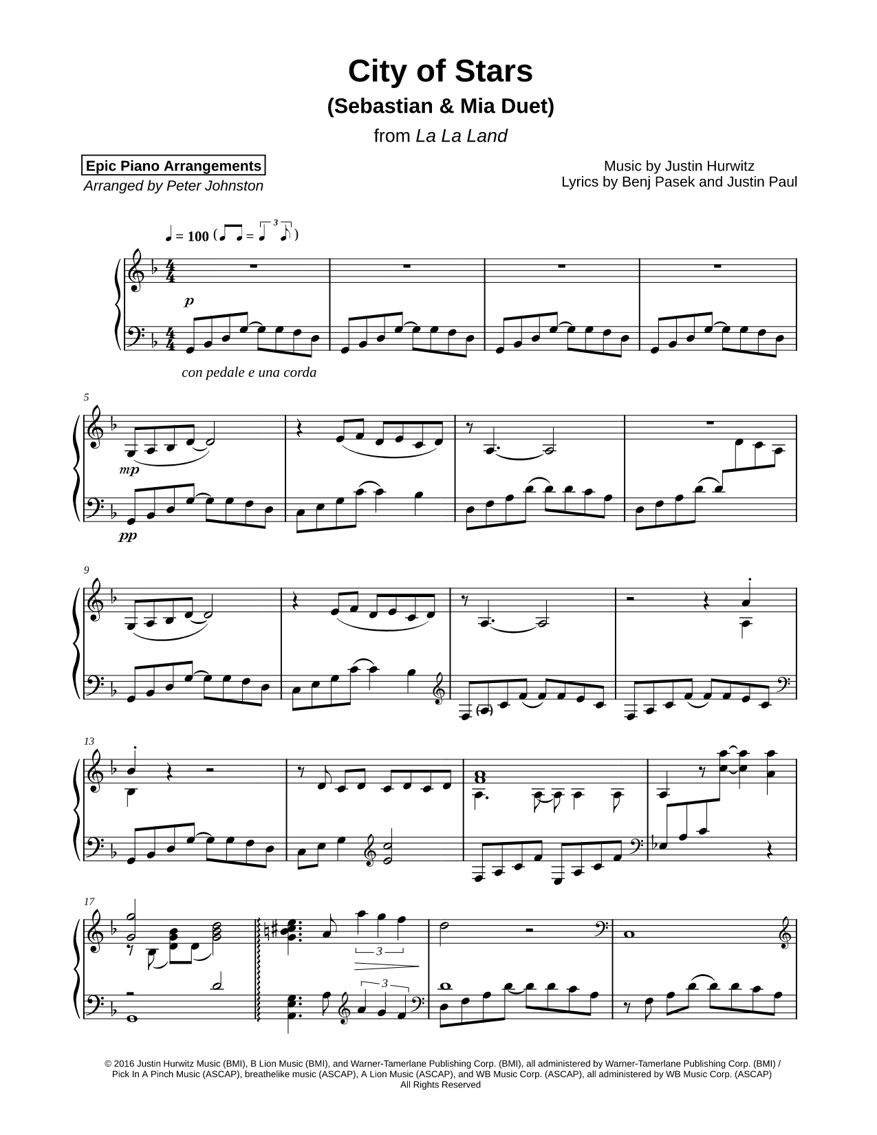 City of Stars [Sebastian & Mia Duet]