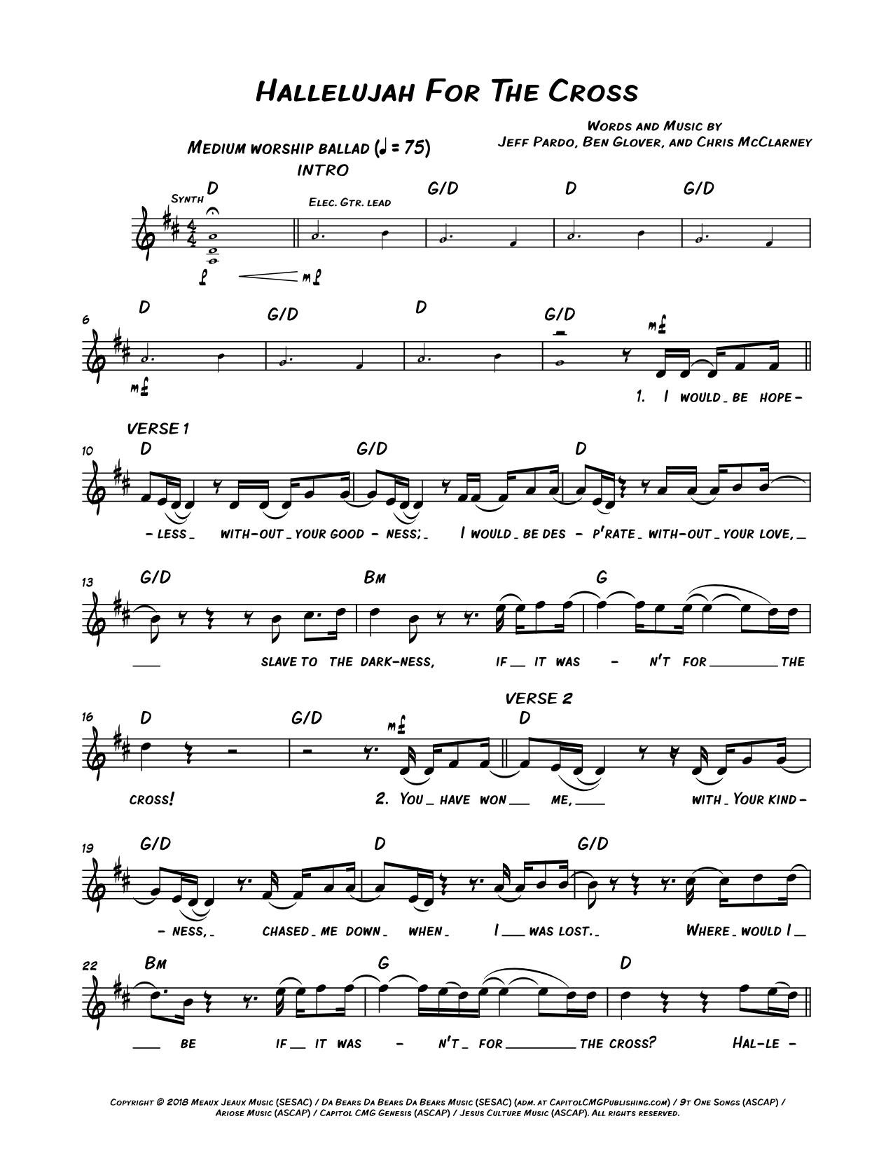 Hallelujah for the Cross