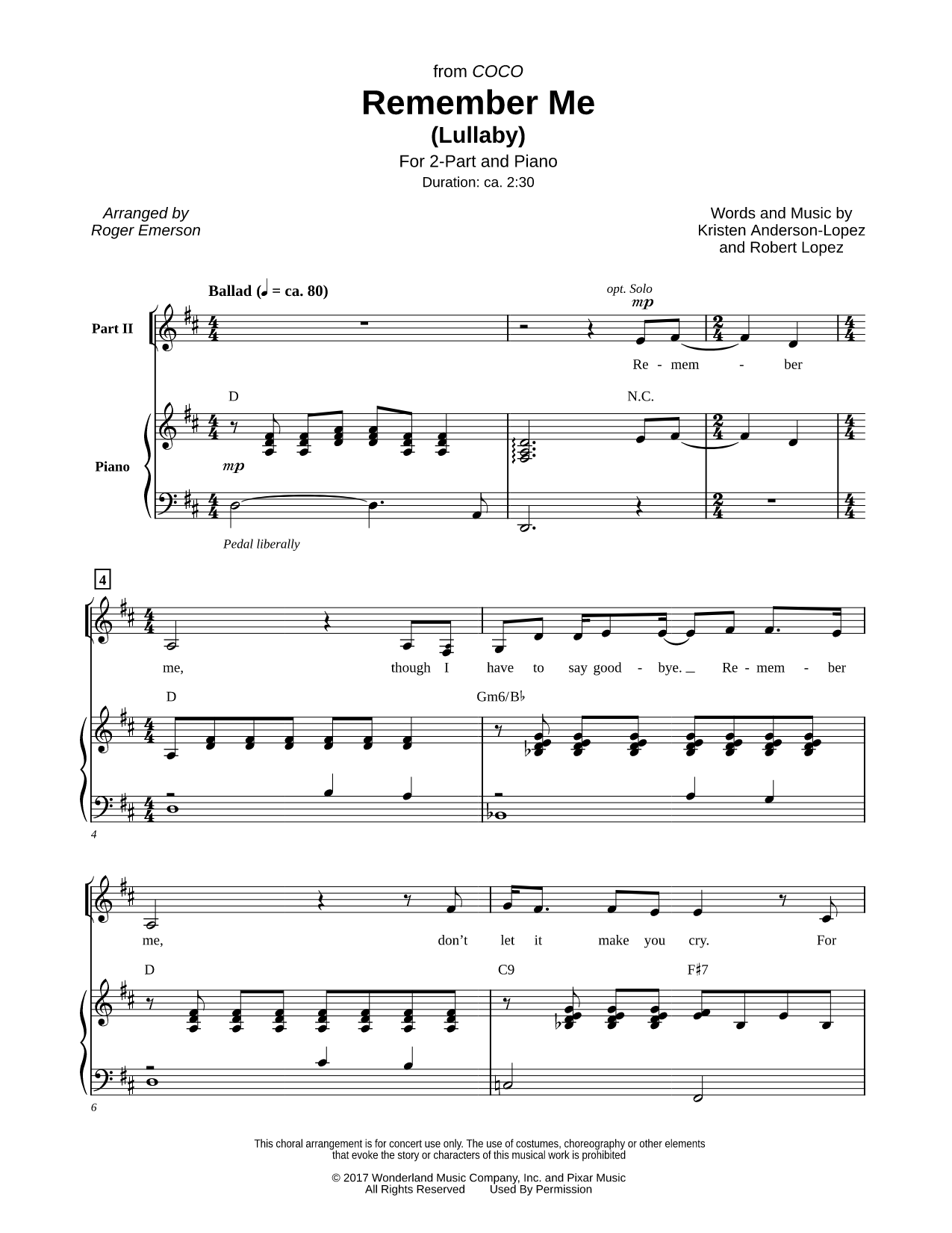Remember Me (Lullaby)