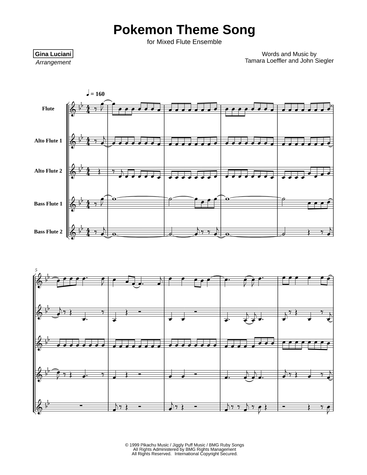 Pokemon Theme Song - Mixed Flute Ensemble