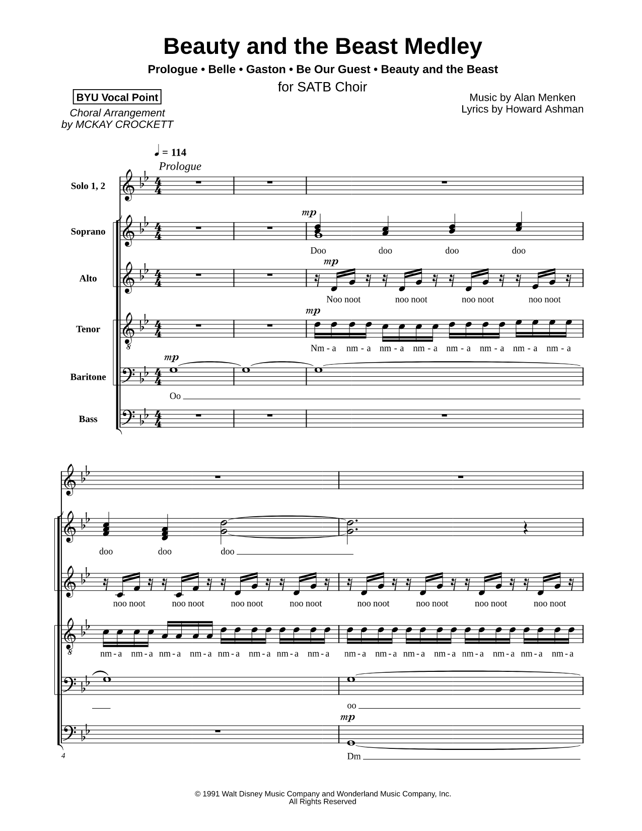 Beauty and the Beast Medley