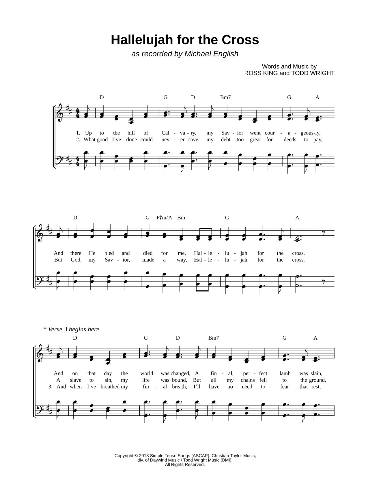 Hallelujah for the Cross