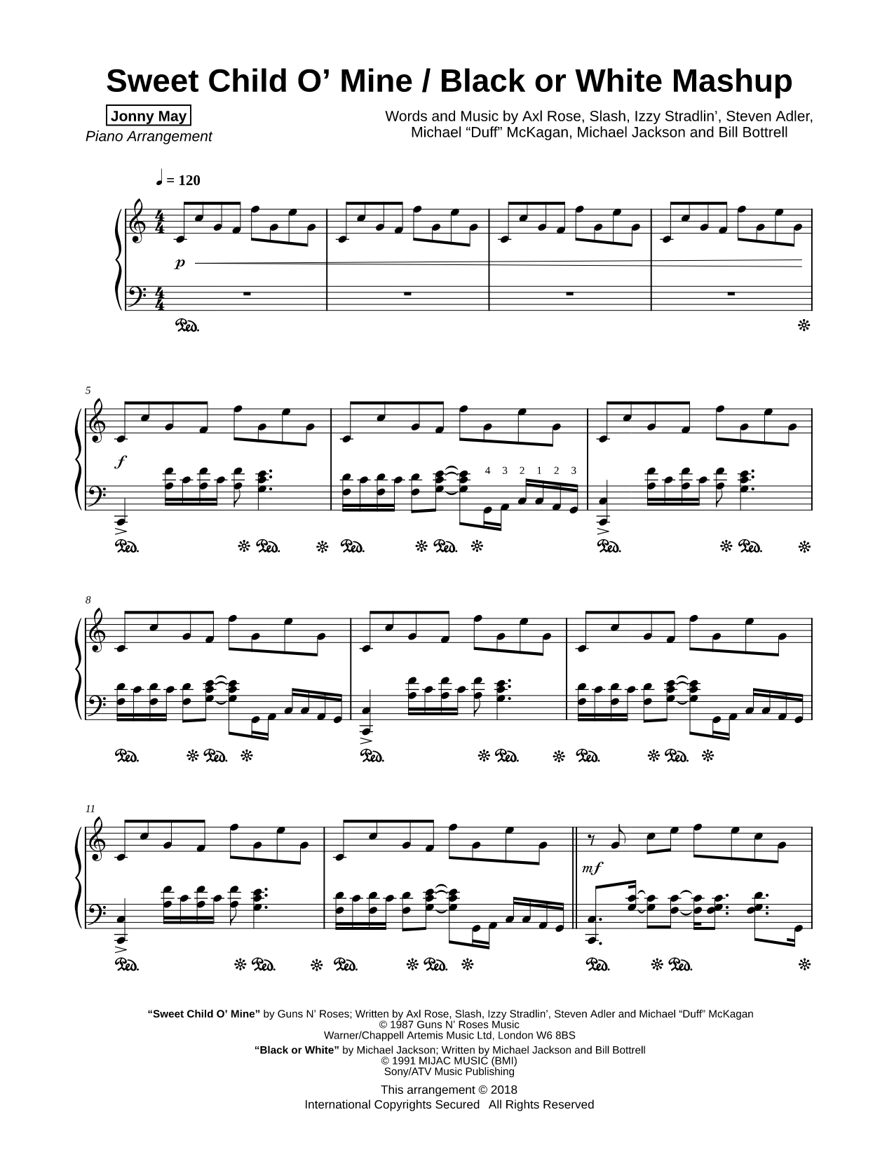 Sweet Child o' Mine / Black or White Mashup