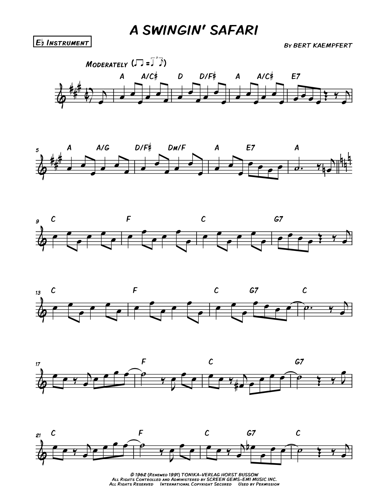 A Swingin' Safari - Eb Instrument