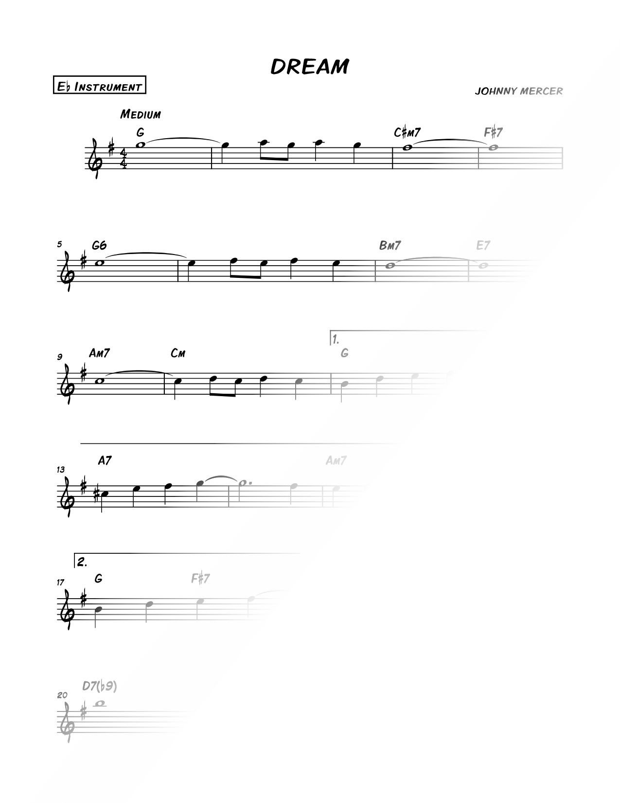 Dream - Eb Instrument