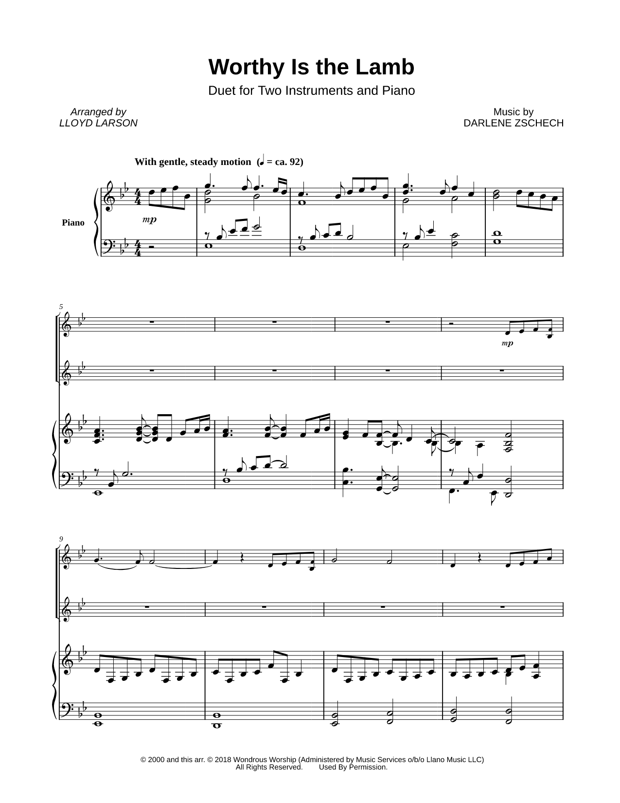 Worthy Is the Lamb - Piano Accompaniment