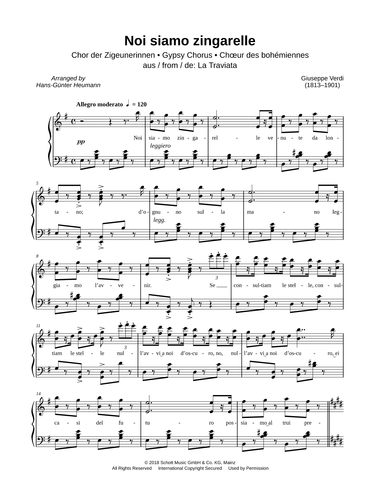 Noi siamo zingarelle (Gypsy Chorus)