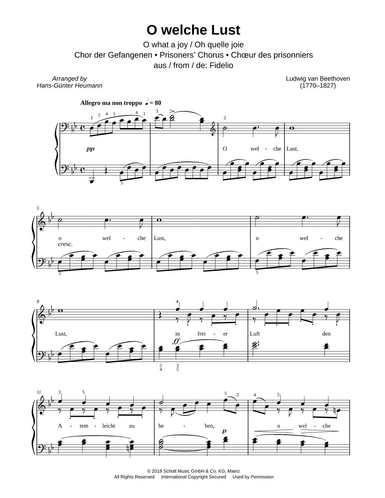 O welche Lust (Prisoners' Chorus)