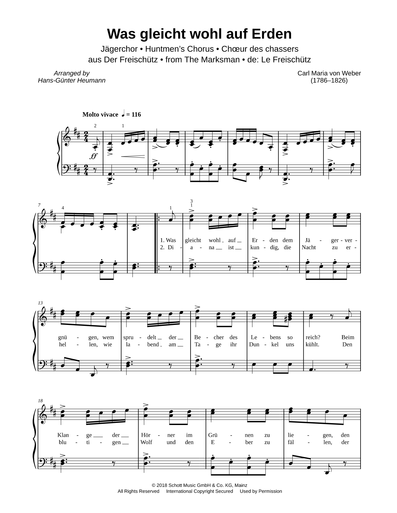 Hunters Chorus from Freischutz