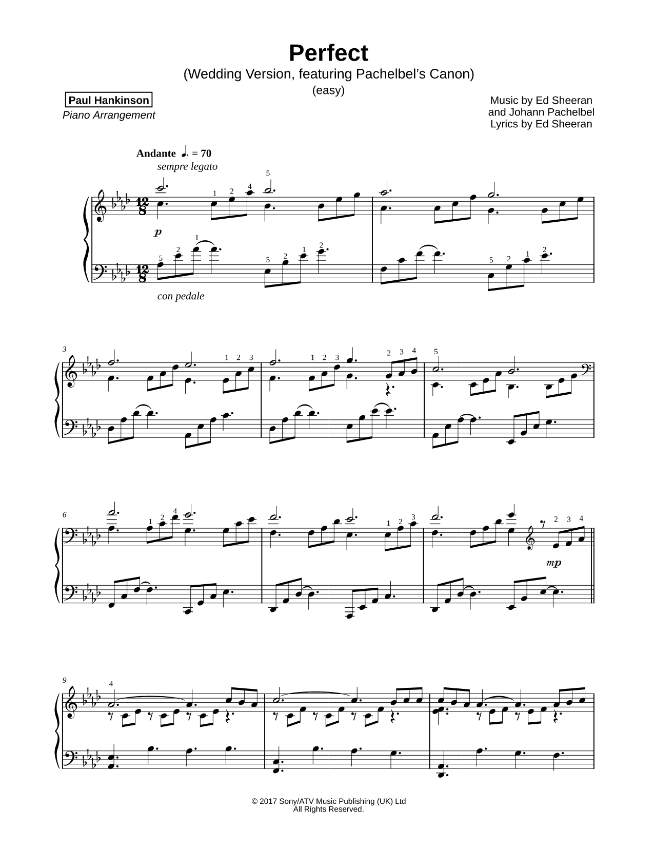 Perfect (Wedding Version - Easy)