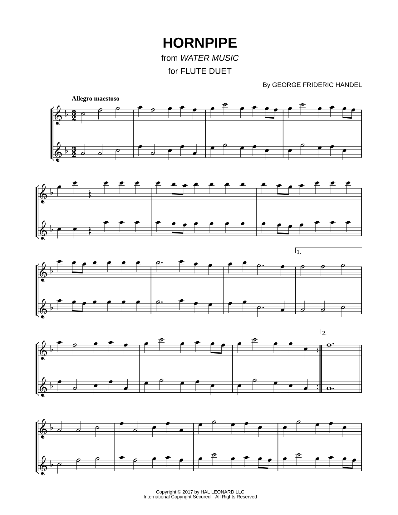 Hornpipe - Flute Duet