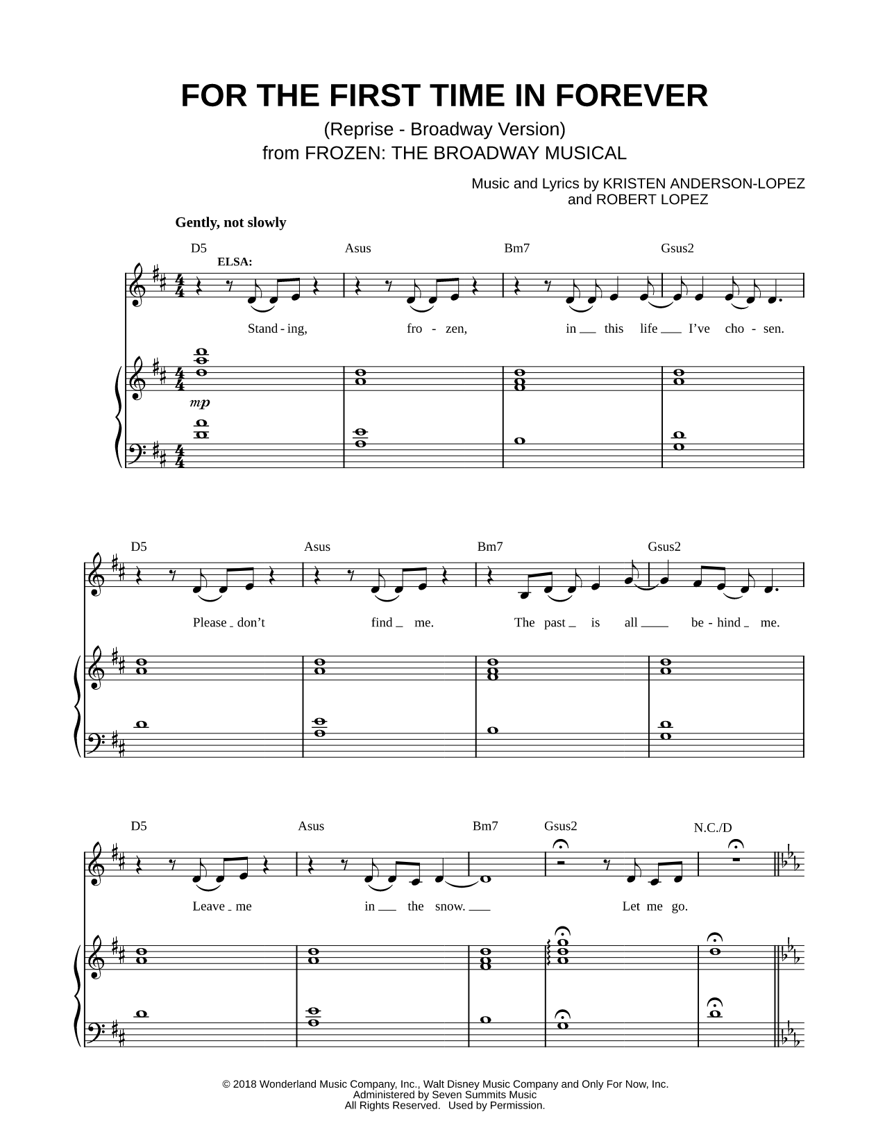 For the First Time in Forever (Reprise - Broadway Version)