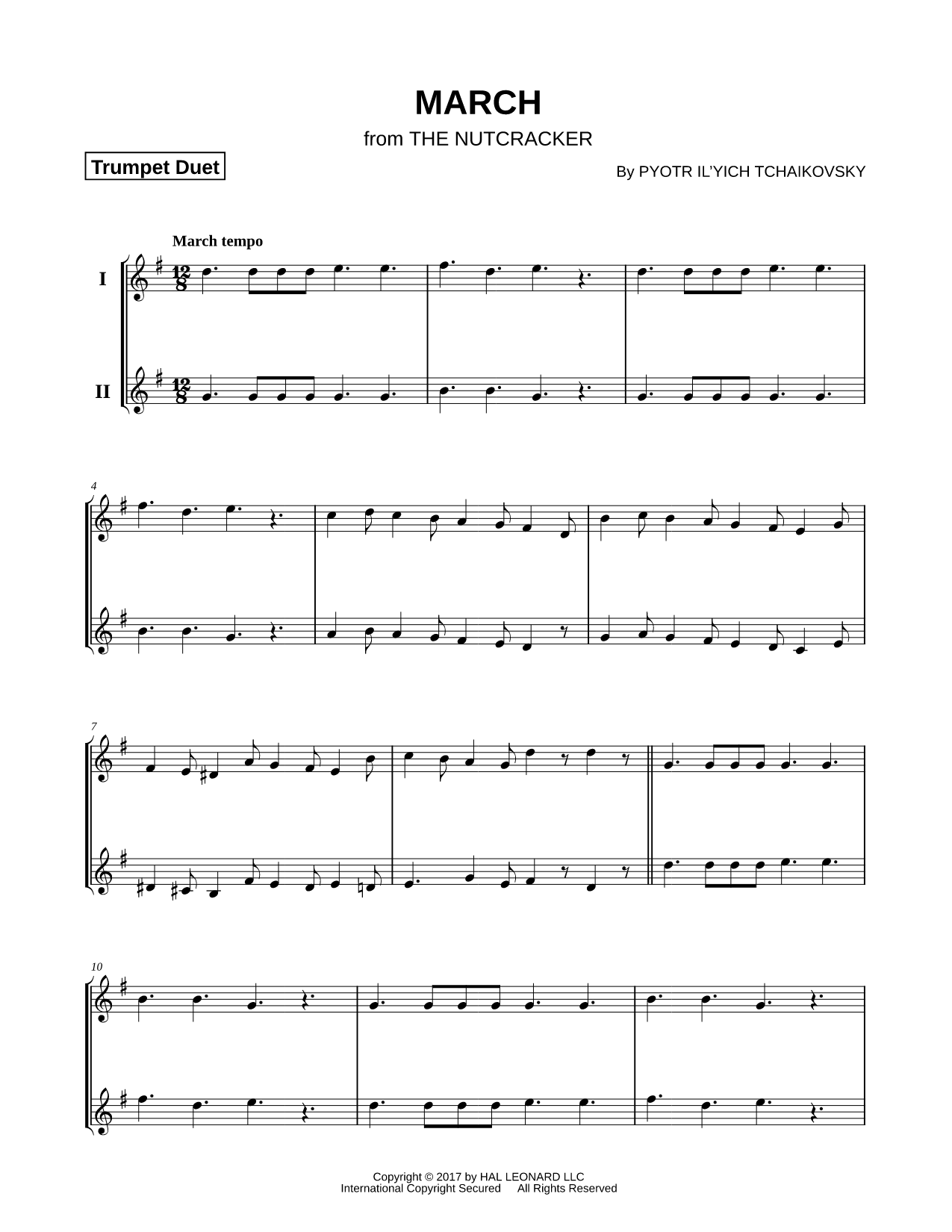March from the Nutcracker Suite - Trumpet Duet