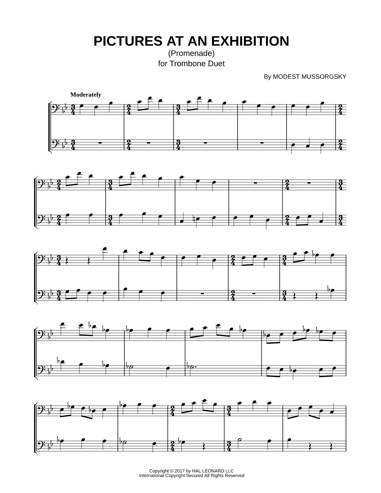 Pictures at an Exhibition: 1. Promenade - Trombone Duet
