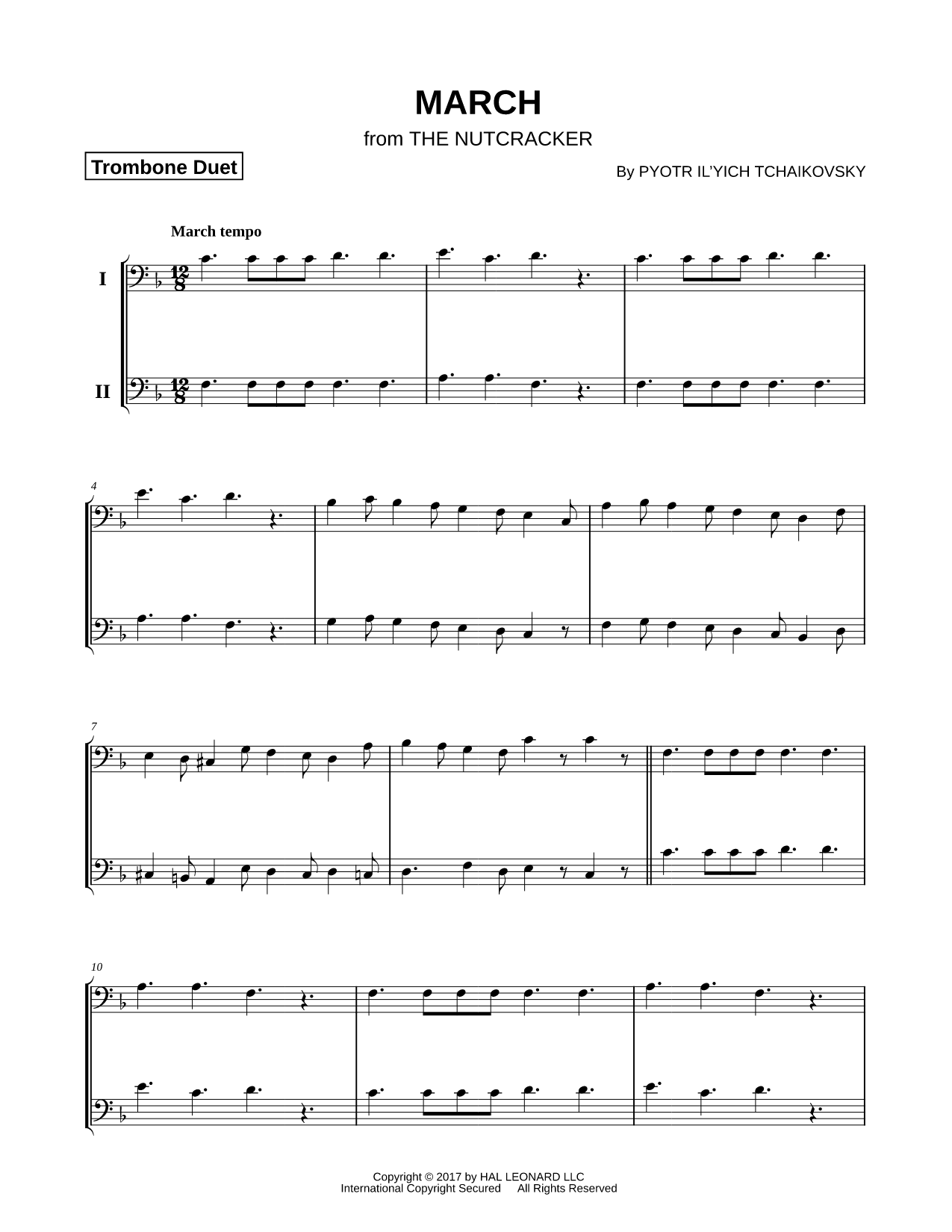 March from the Nutcracker Suite - Trombone Duet
