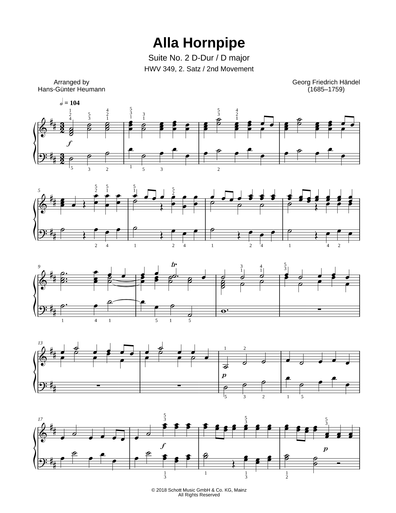 Alla Hornpipe from Water Music