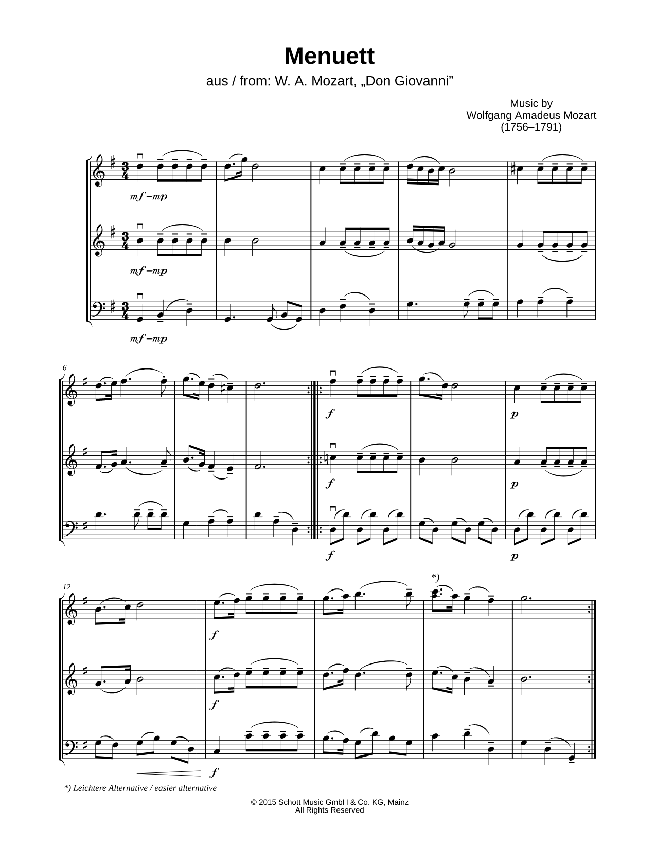 Minuet from Don Giovanni [excerpt]