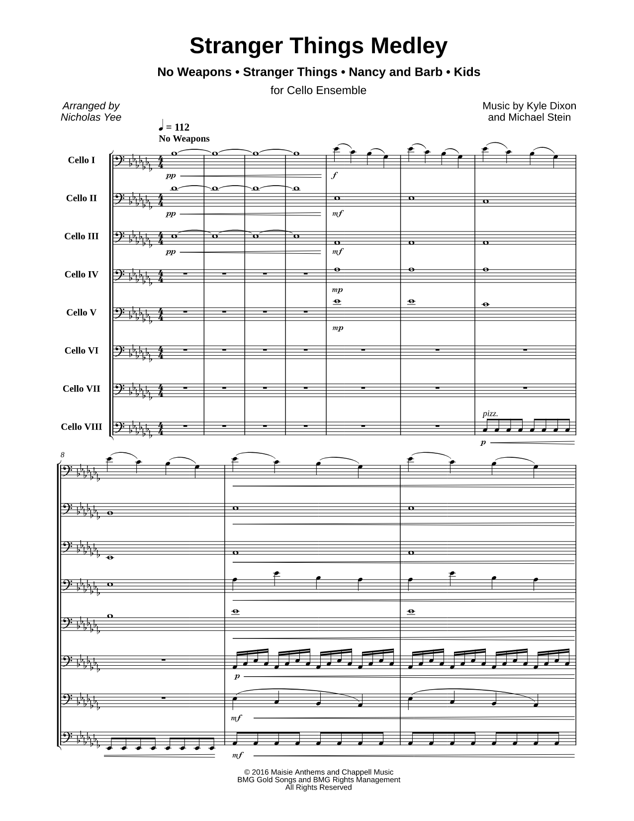 Stranger Things Medley - Cello Ensemble