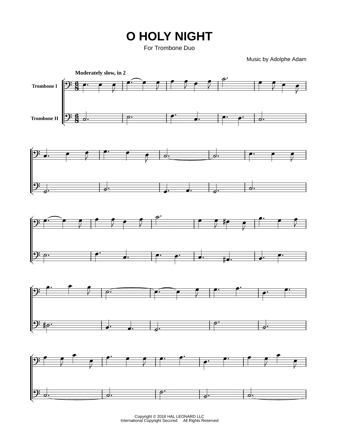 O Holy Night - Trombone Duet