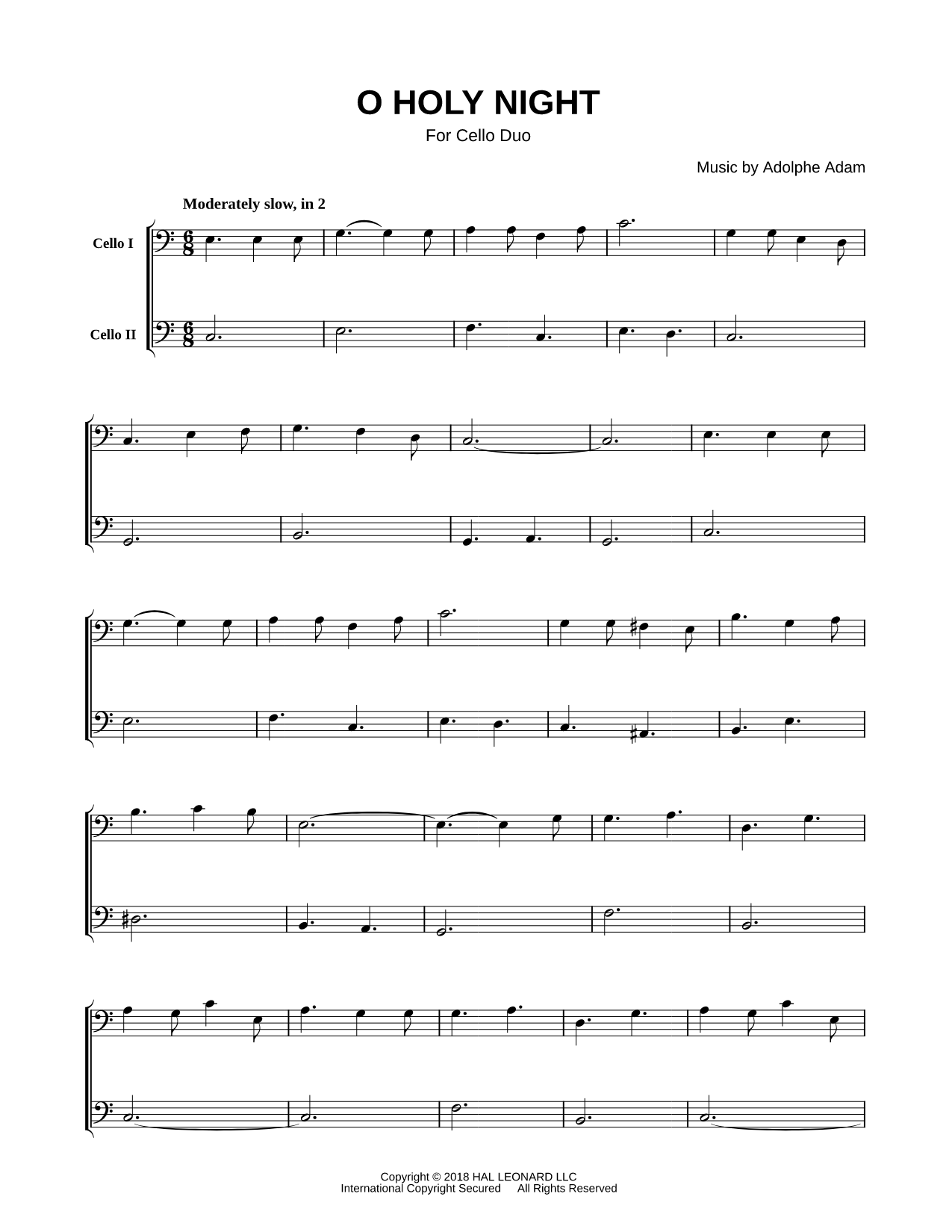 O Holy Night - Cello Duet