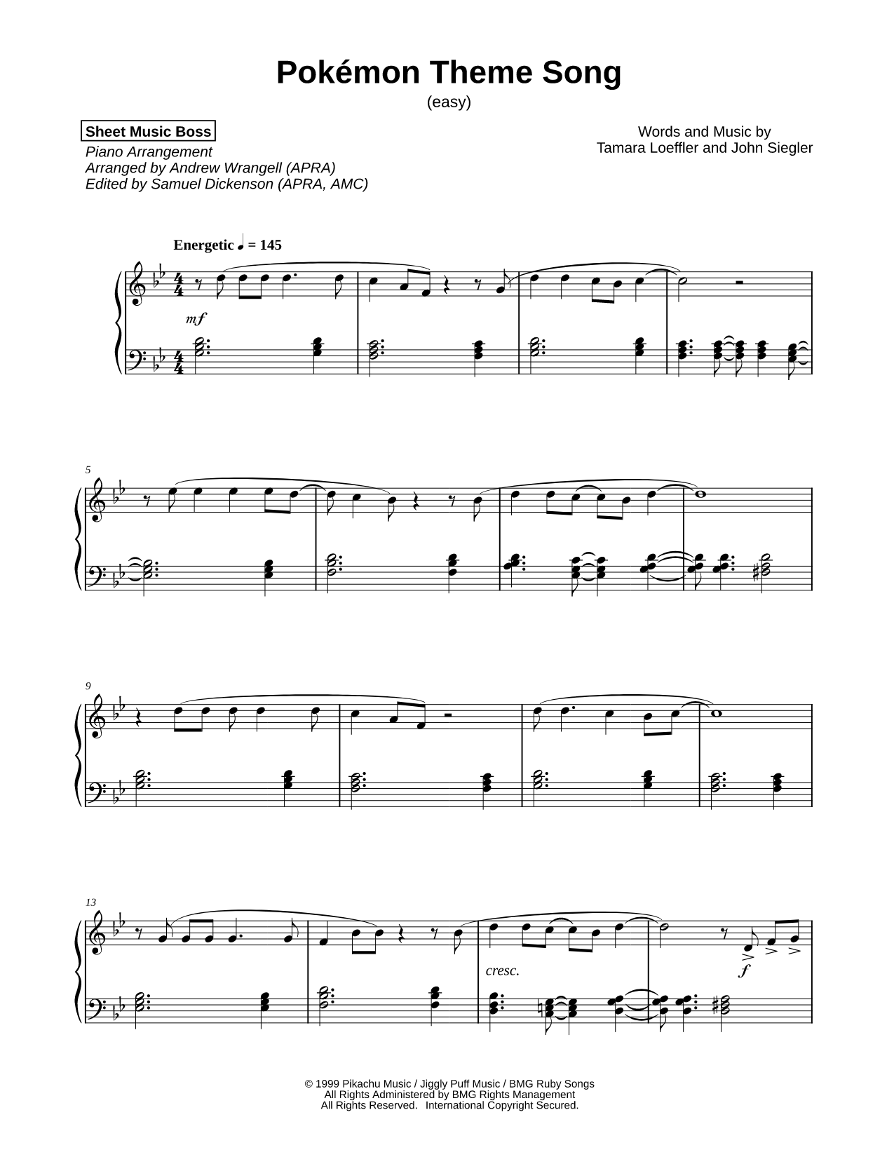 Pokémon Theme Song [easy]