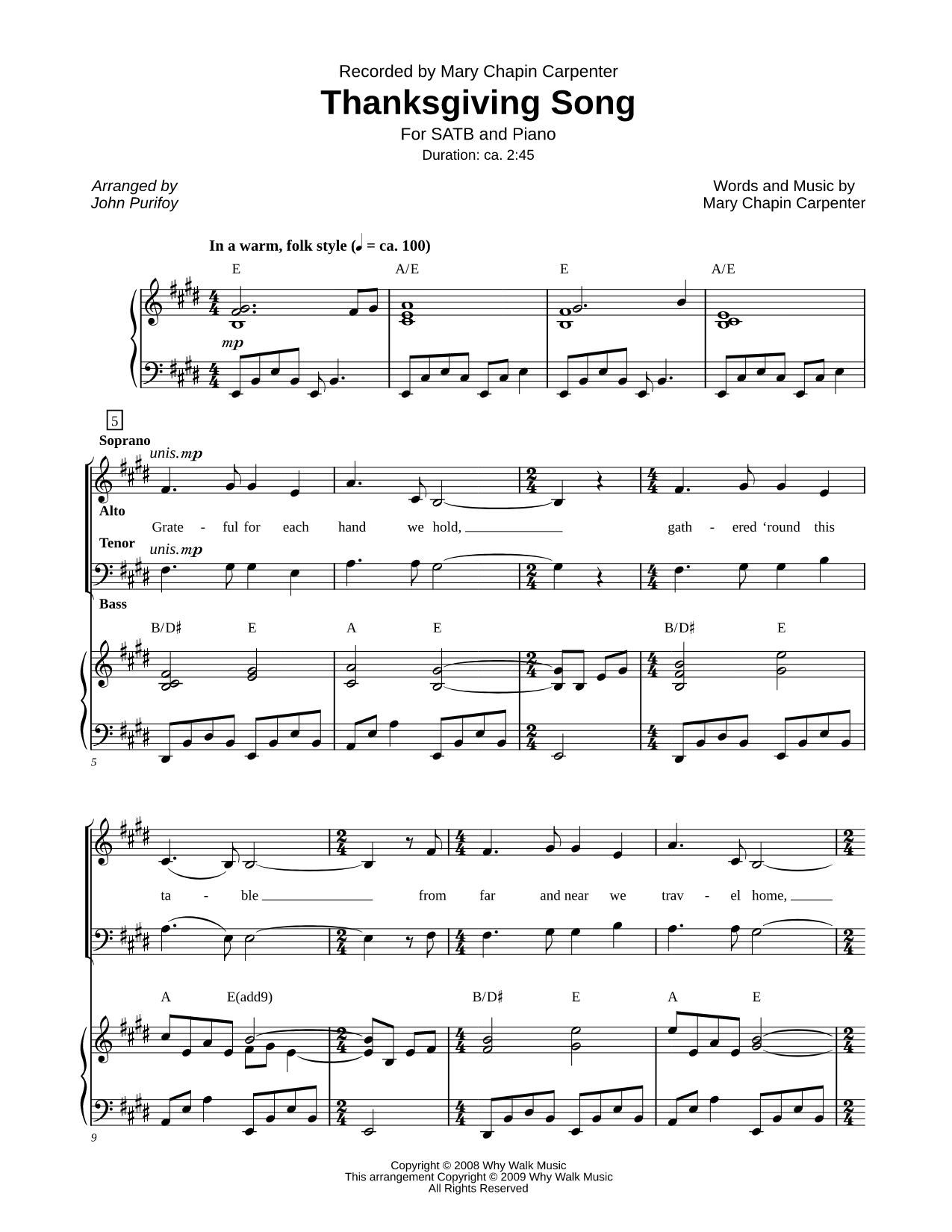 Thanksgiving Song