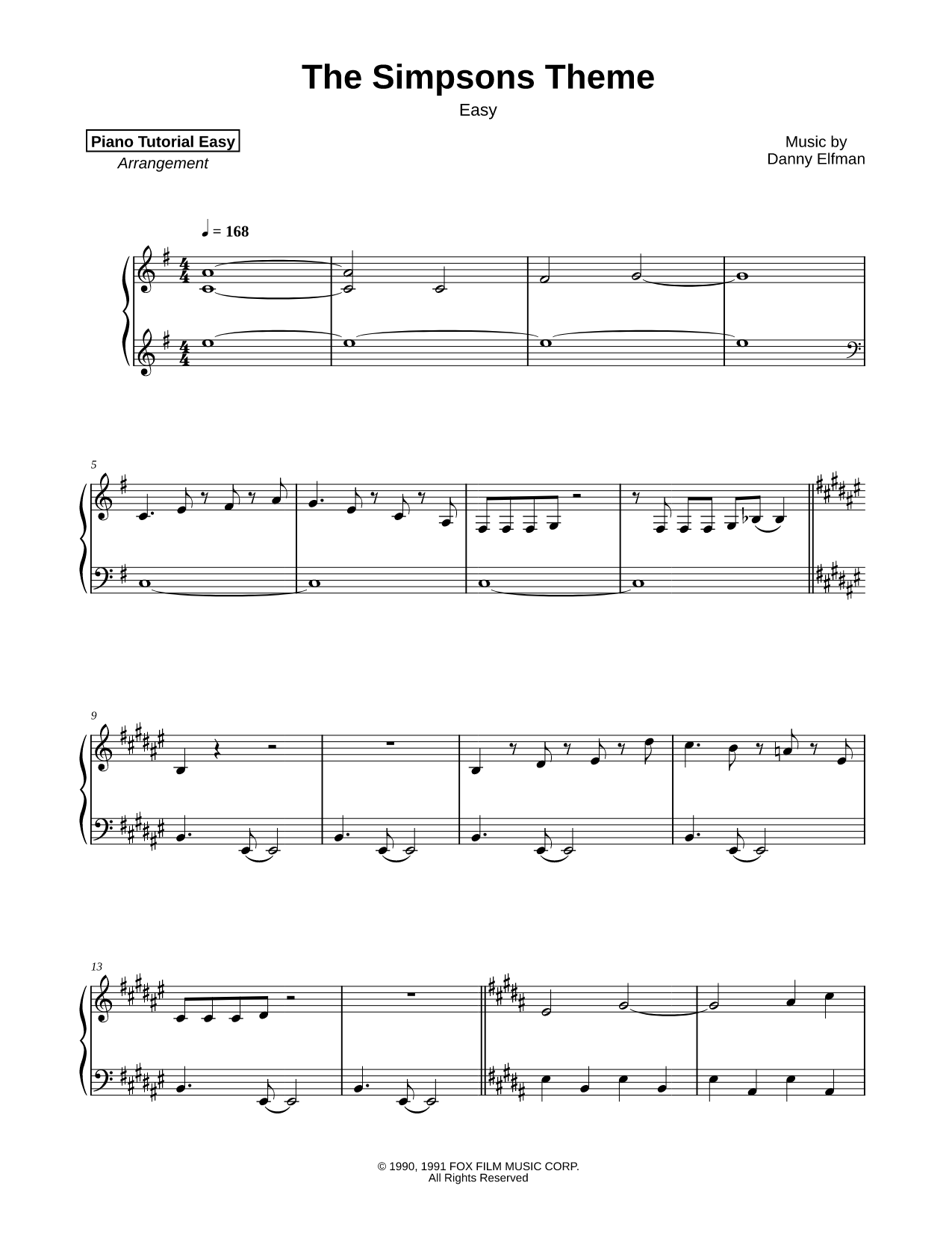The Simpsons Theme [easy]