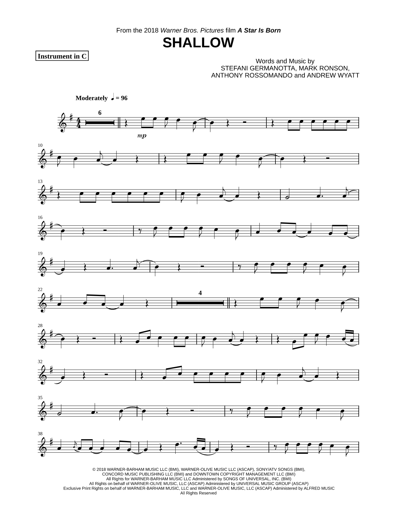 Shallow - C Instrument
