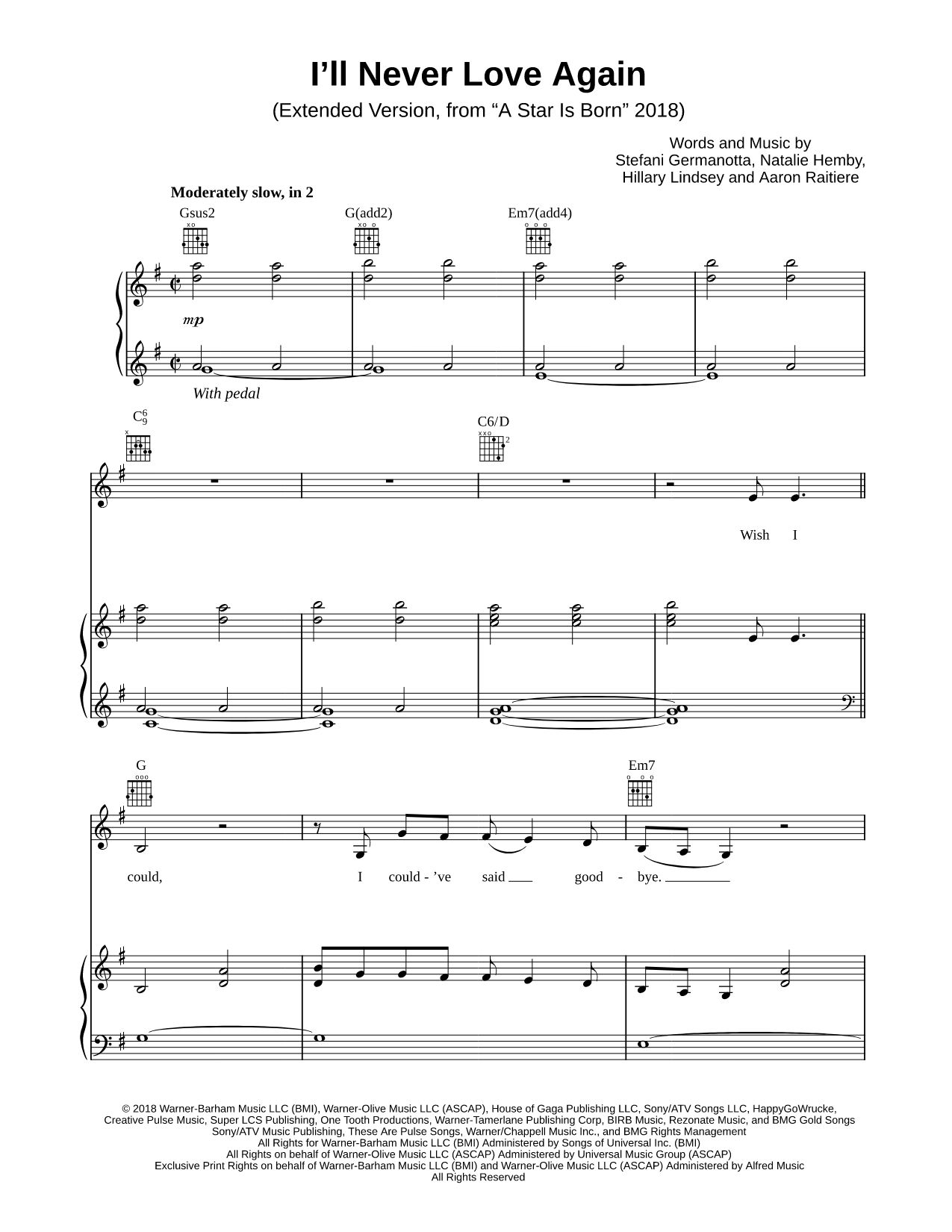 I'll Never Love Again (Extended Version)