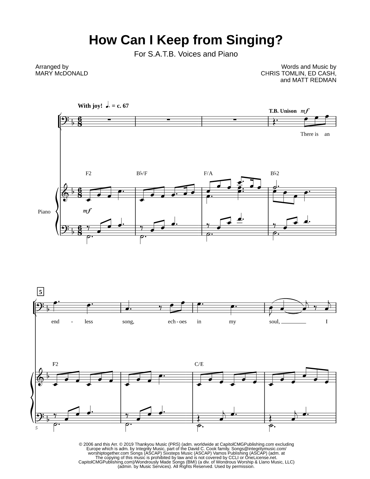 How Can I Keep from Singing