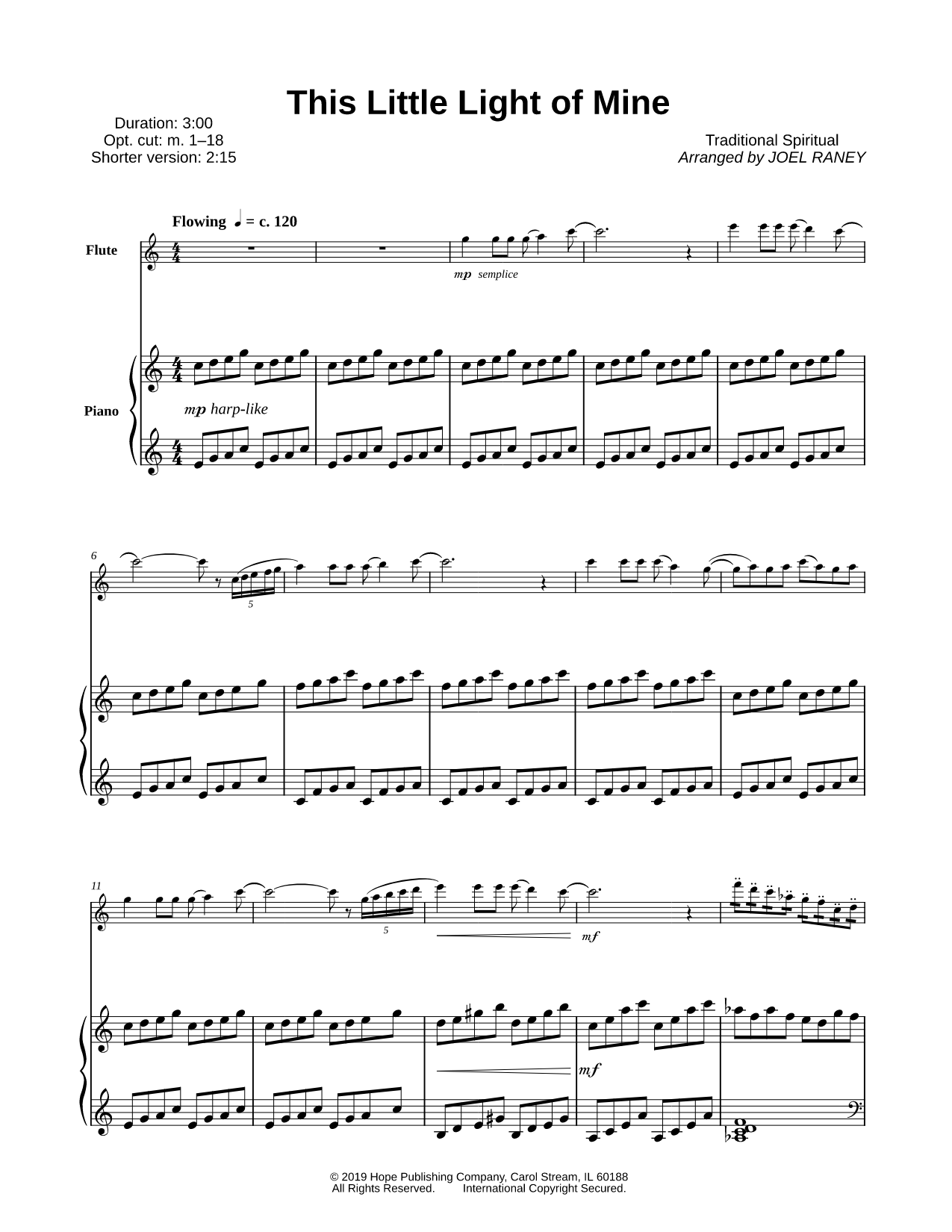 This Little Light of Mine - Flute & Piano